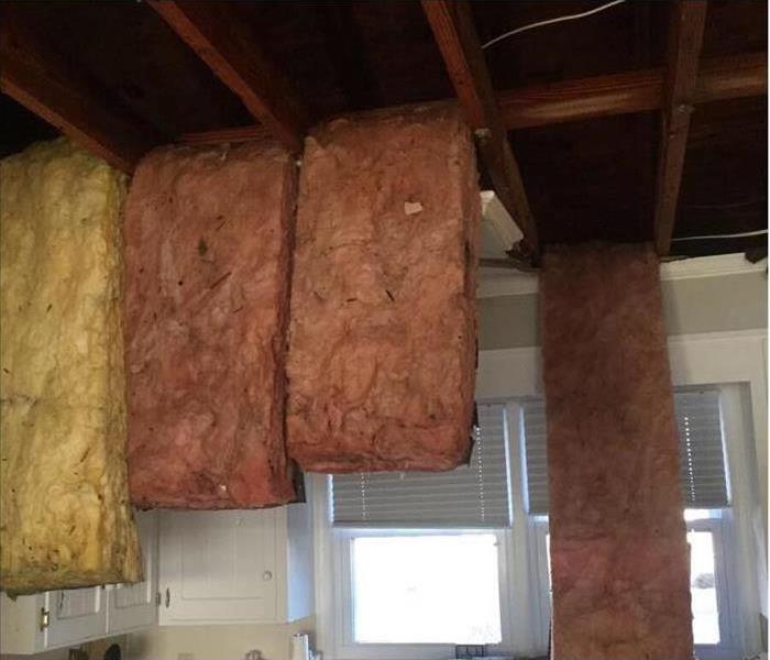 Insulation falling from kitchen ceiling