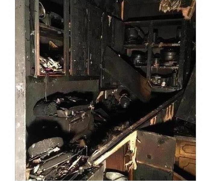 Kitchen suffered severe fire damage 